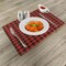 Ambesonne Plaid Place Mats Set of 4, Lumberjack Fashion Buffalo Checks Pattern Retro Style Grid Composition, Washable Fabric Placemats for Dining Table, Standard Size, Orange Black
